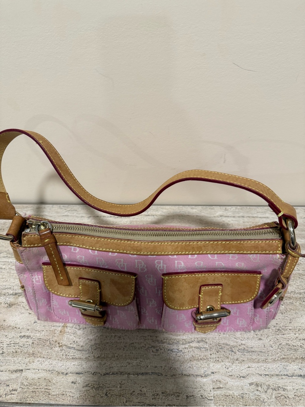 Dooney & Bourke Vintage Rare 2000s Signature Double pocket Satchel - Picture 9 of 16